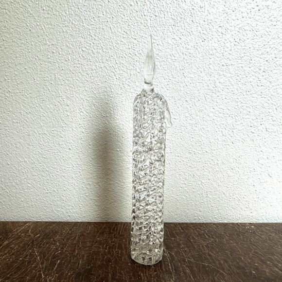 Vintage Blown Spun Glass Single Birthday Candle Keepsake 5 inches tall - Picture 1 of 8